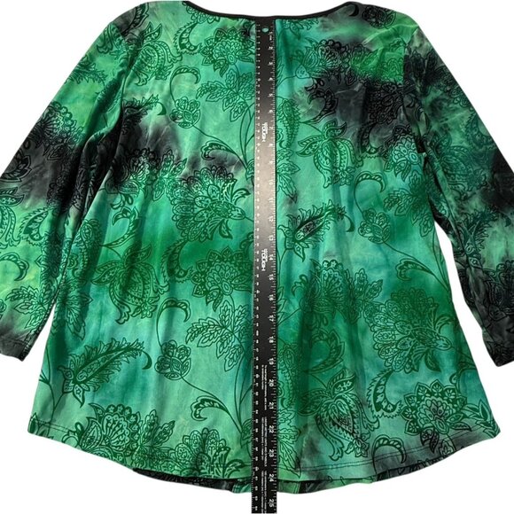 Vtg Y2k Whimsigoth Top Women’s Sz XL Dark Fairy Forest Goblin Velvet Detail - Picture 4 of 11